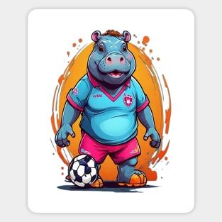 FOOTBALLER HIPPO Magnet